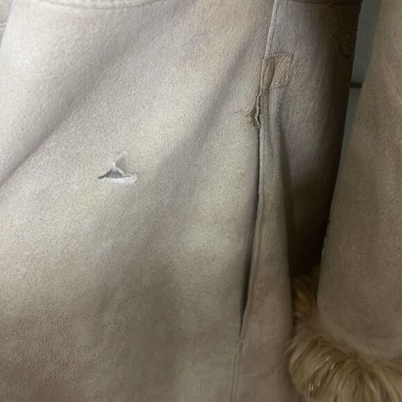 SHEARING REAL FUR LINED COAT SIZE M - Picture 4 of 16